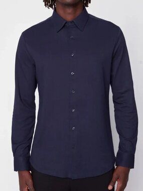 Projek Raw Navy Long Sleeve Knit Shirt/13727